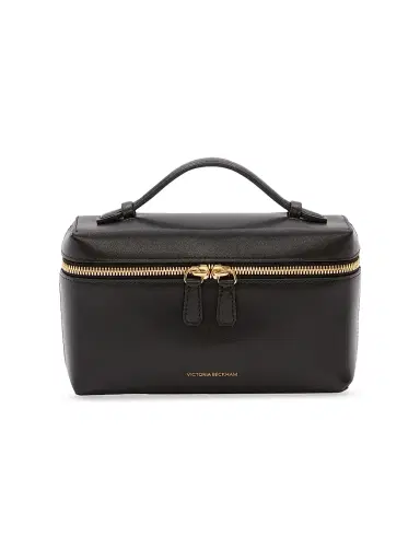 Victoria Beckham Women's Logo Leather Vanity Bag - Black | Thumbnail 1