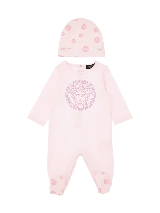 Baby's 2-Piece Beanie & Footie Set - Pink 6 Months