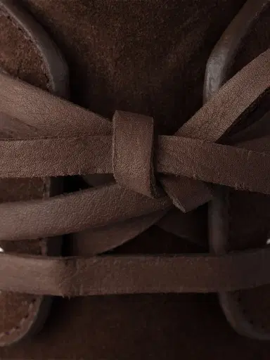 Prada Men's Suede Boat Shoes with Laces - Brown - Size 12.5 | Thumbnail 2