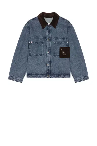 Charles Jeffrey Loverboy Denim Jacket With Corduroy Collar | Thumbnail 4 Charles Jeffrey Loverboy Denim Jacket With Corduroy Collar | Thumbnail 4
