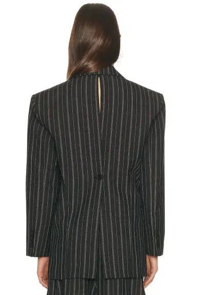 Helsa Stripe Twill Boyfriend Blazer | Thumbnail 6