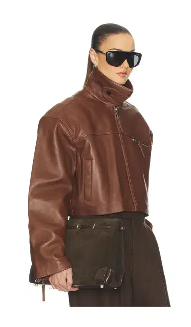 Helsa The Leather Oversized Moto Jacket | Thumbnail 2 Helsa The Leather Oversized Moto Jacket | Thumbnail 2
