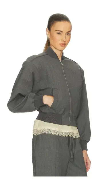 Helsa Wool Blend Bomber Jacket | Thumbnail 2 Helsa Wool Blend Bomber Jacket | Thumbnail 2