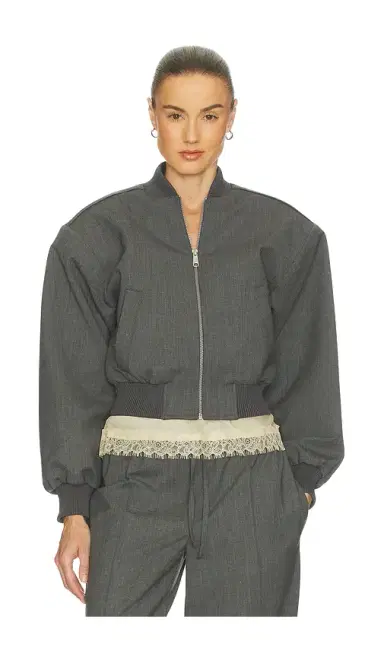 Helsa Wool Blend Bomber Jacket | Thumbnail 1 Helsa Wool Blend Bomber Jacket | Thumbnail 1