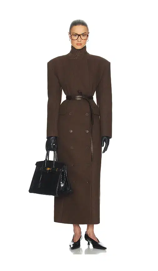 Italian Wool Blend Extra Long Coat