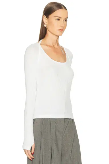 Helmut Lang Scoop Shrug Long Sleeve Top | Thumbnail 2