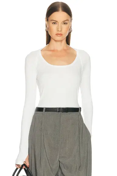 Helmut Lang Scoop Shrug Long Sleeve Top | Thumbnail 1