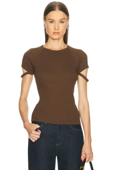 Helmut Lang Raglan Crop Crew Tee | Thumbnail 1