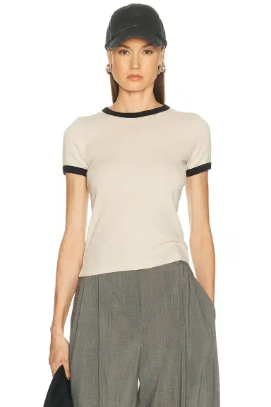 ENZA COSTA Cotton Classic Ringer Tee | Thumbnail 1 ENZA COSTA Cotton Classic Ringer Tee | Thumbnail 1