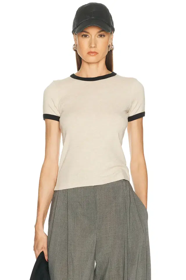 Enza Costa Cotton Classic Ringer Tee