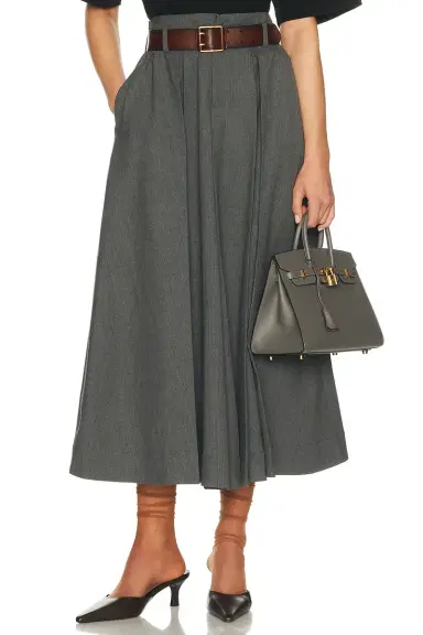 Helsa Wool Blend Pleated Skirt | Thumbnail 3