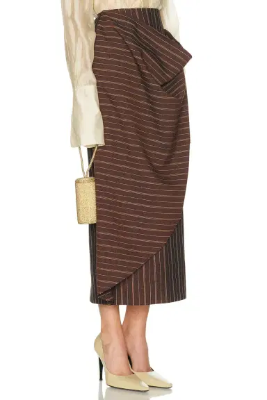 Helsa Stripe Twill Blanket Skirt | Thumbnail 4 Helsa Stripe Twill Blanket Skirt | Thumbnail 4