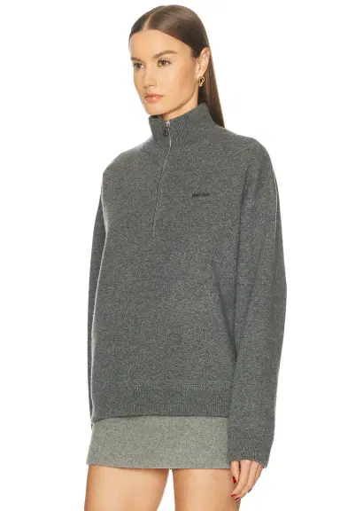 Miu Miu Cashmere F.12 Half Zip Sweater | Thumbnail 3 Miu Miu Cashmere F.12 Half Zip Sweater | Thumbnail 3