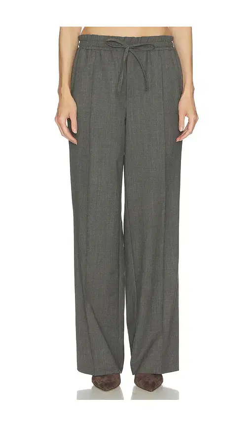 Wool Blend Drawcord Trousers