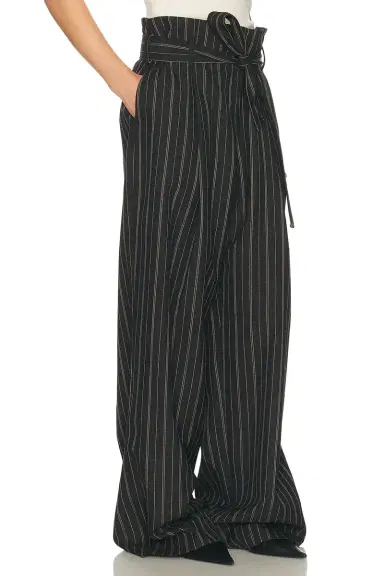 Helsa Stripe Twill Super Baggy Pants | Thumbnail 4