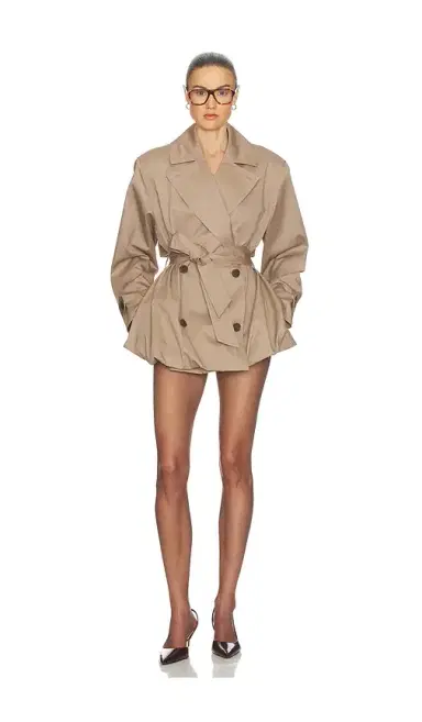 Helsa Short Bubble Hem Trench | Thumbnail 4