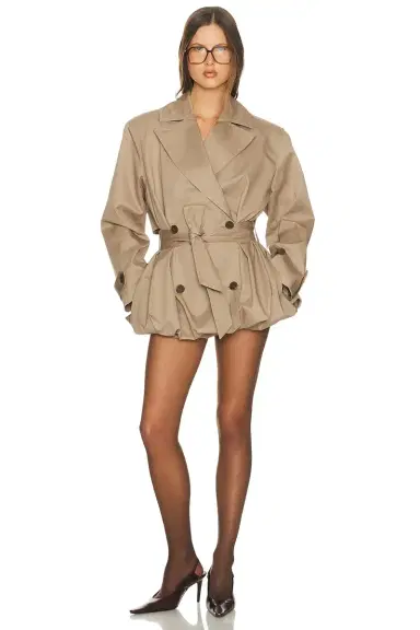 Helsa Short Bubble Hem Trench | Thumbnail 1