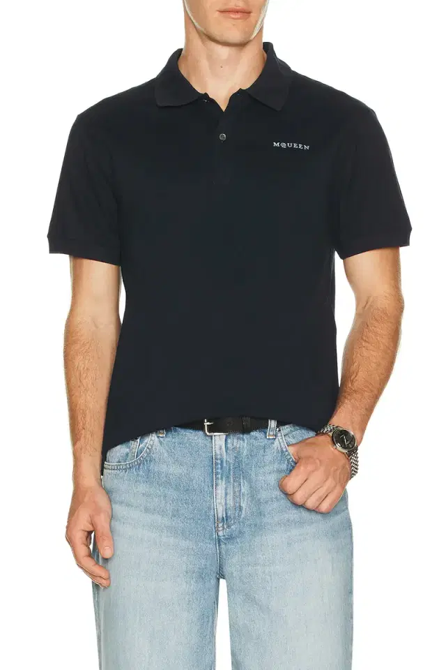 McQueen Logo Embroidered Polo