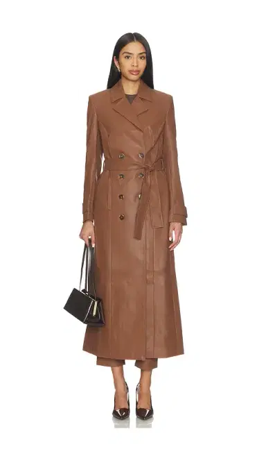 Bardot Faux Leather Longline Coat | Thumbnail 1 Bardot Faux Leather Longline Coat | Thumbnail 1