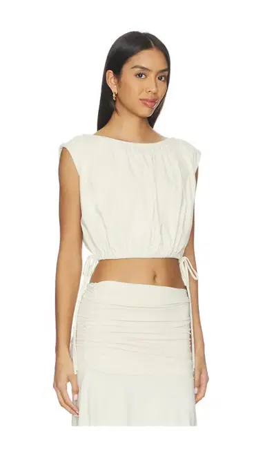 susana monaco Gathered Side Tie Top | Thumbnail 2