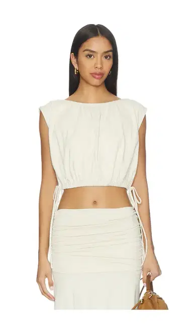 susana monaco Gathered Side Tie Top | Thumbnail 1