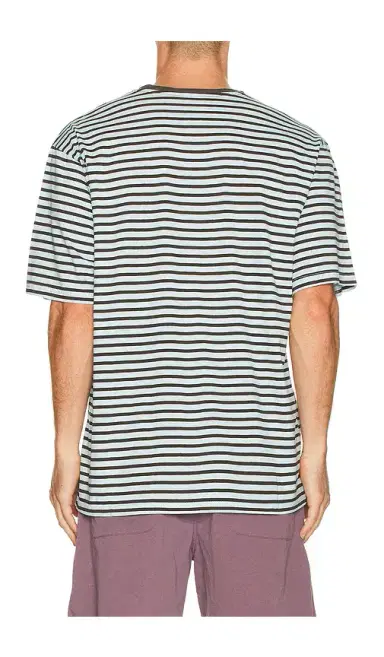 KAPPY DESIGN Indigo Stripe Half Tee | Thumbnail 2