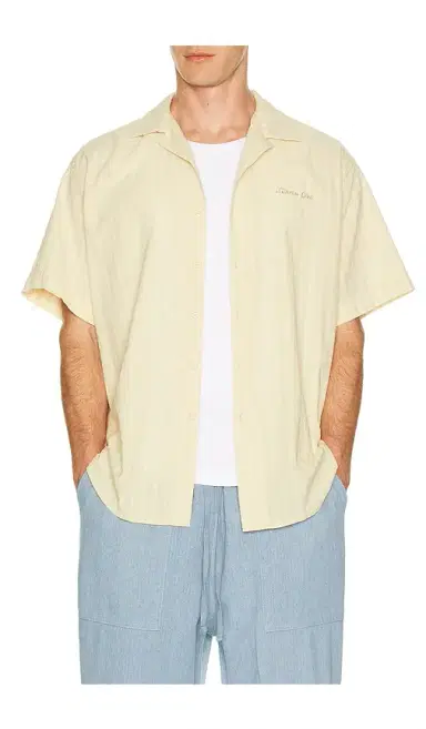 KAPPY DESIGN Jacquard Open Collar Shirt | Thumbnail 1