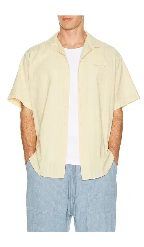 Jacquard Open Collar Shirt