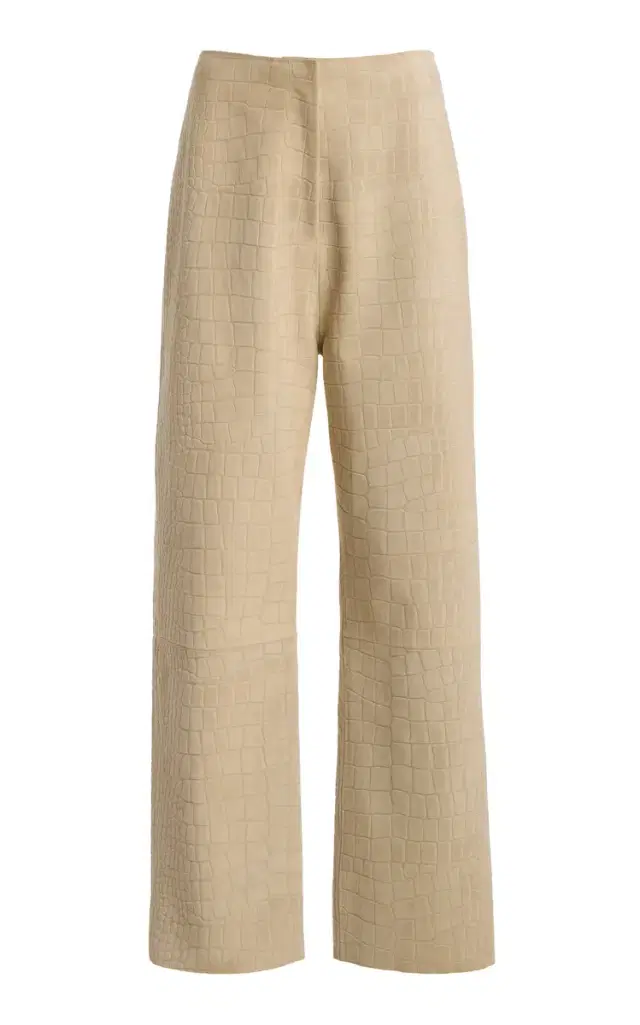 Tove Tieve Croc-Effect Suede Trousers