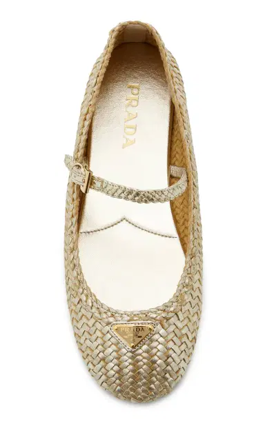 Prada Woven Leather Flats | Thumbnail 3 Prada Woven Leather Flats | Thumbnail 3