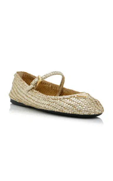 Prada Woven Leather Flats | Thumbnail 4 Prada Woven Leather Flats | Thumbnail 4