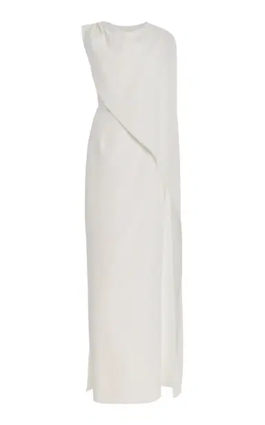 Carolina Herrera One-Shoulder Stretch-Crepe Gown | Thumbnail 1