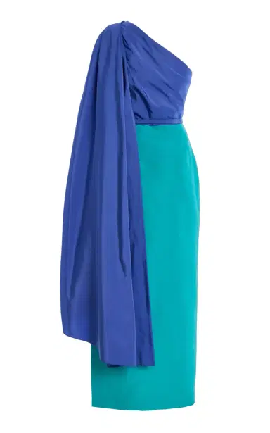Carolina Herrera Asymmetric Silk-Faille Dress | Thumbnail 5