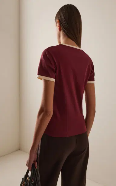 Miu Miu Cotton Jersey T-Shirt | Thumbnail 4 Miu Miu Cotton Jersey T-Shirt | Thumbnail 4