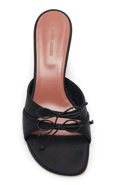 Amina Muaddi Eleonora Satin Mules | Thumbnail 3 Amina Muaddi Eleonora Satin Mules | Thumbnail 3