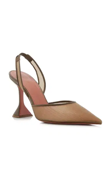 Amina Muaddi Holli Mesh Slingback Pumps | Thumbnail 4 Amina Muaddi Holli Mesh Slingback Pumps | Thumbnail 4