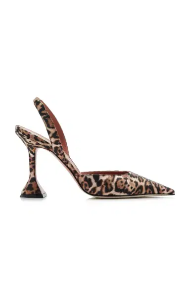 Amina Muaddi Holli Leopard Satin Slingback Pumps | Thumbnail 6 Amina Muaddi Holli Leopard Satin Slingback Pumps | Thumbnail 6