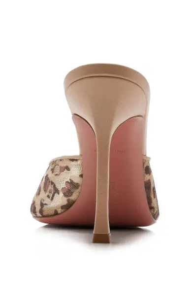 Amina Muaddi Alexa Leopard Lace Mules | Thumbnail 5