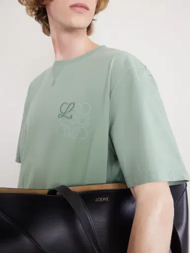 Loewe Logo-Embroidered Cotton-Jersey T-Shirt - Men | Thumbnail 5