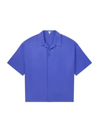 Loewe Camp-Collar Logo-Embroidered Cotton-Twill Shirt - Men | Thumbnail 1 Loewe Camp-Collar Logo-Embroidered Cotton-Twill Shirt - Men | Thumbnail 1