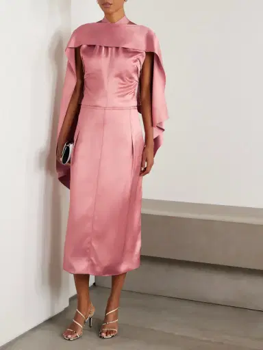 Lanvin Pleated Satin Midi Skirt | Thumbnail 2 Lanvin Pleated Satin Midi Skirt | Thumbnail 2