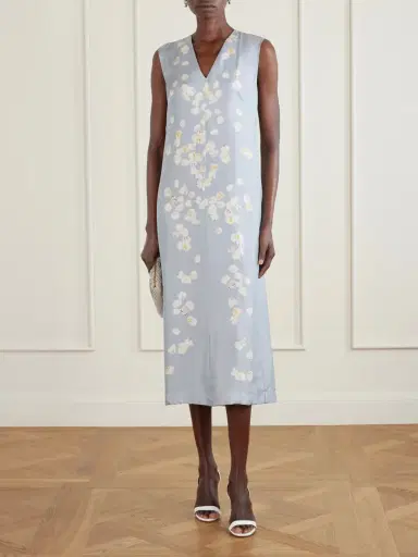 Altuzarra Cherie Floral-print Silk-twill Midi Dress | Thumbnail 2 Altuzarra Cherie Floral-print Silk-twill Midi Dress | Thumbnail 2