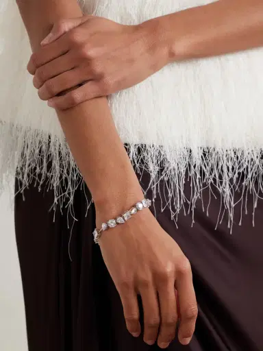 Completedworks Delicate Rhodium-plated Cubic Zirconia Bracelet | Thumbnail 2