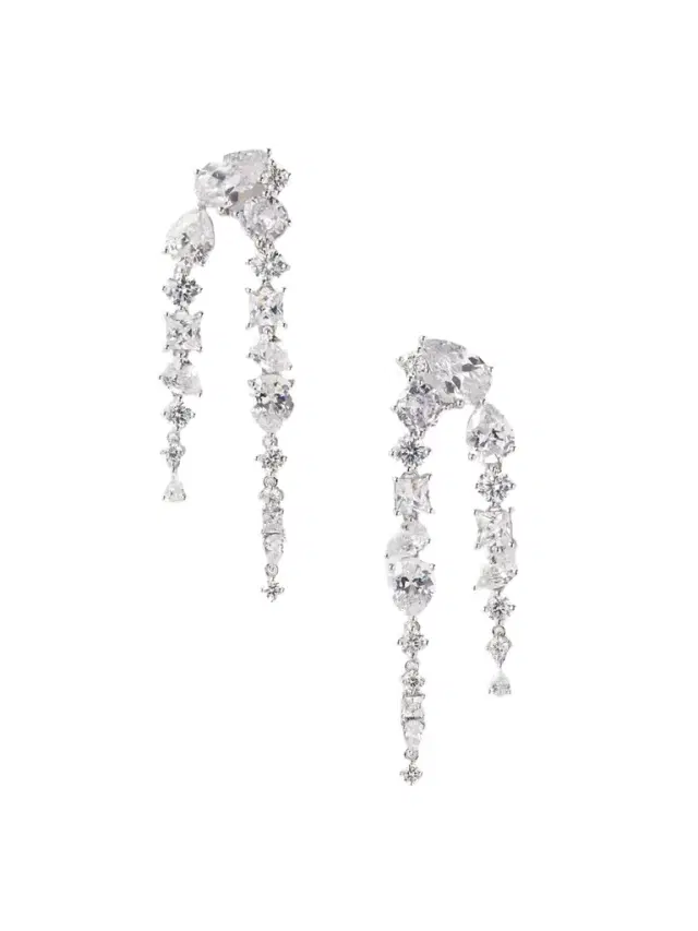 Corus Recycled Silver Cubic Zirconia Earrings