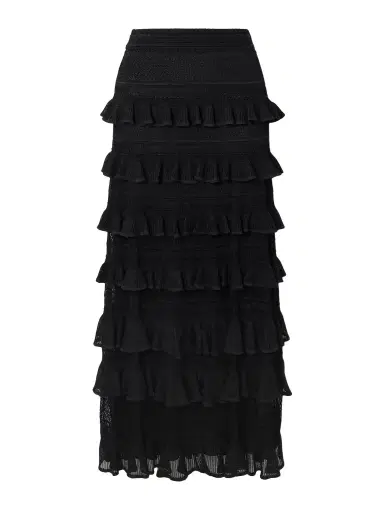 Zimmermann Luna Ruffled Crocheted Midi Skirt | Thumbnail 1 Zimmermann Luna Ruffled Crocheted Midi Skirt | Thumbnail 1