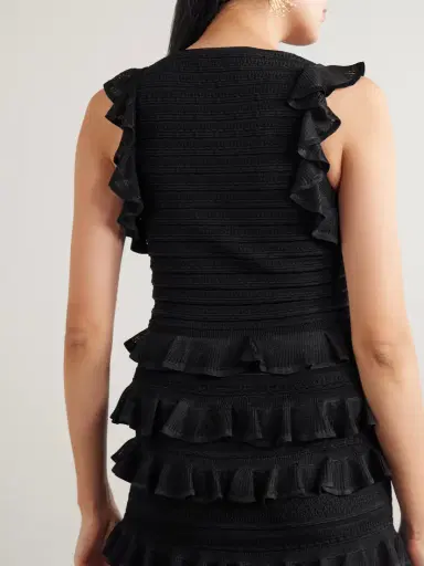 Zimmermann Luna Ruffled Tiered Ribbed-knit Top | Thumbnail 3 Zimmermann Luna Ruffled Tiered Ribbed-knit Top | Thumbnail 3