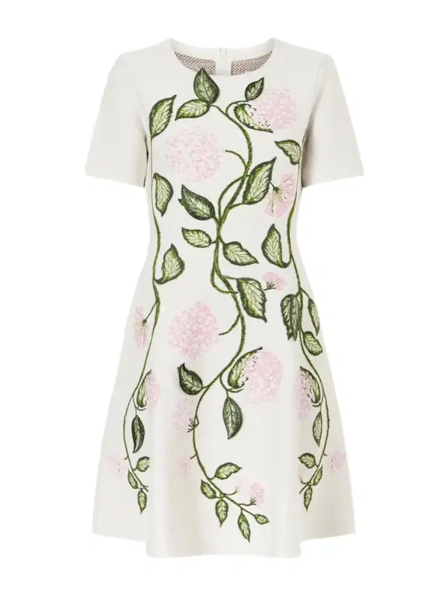 Appliquéd Jacquard-knit Mini Dress