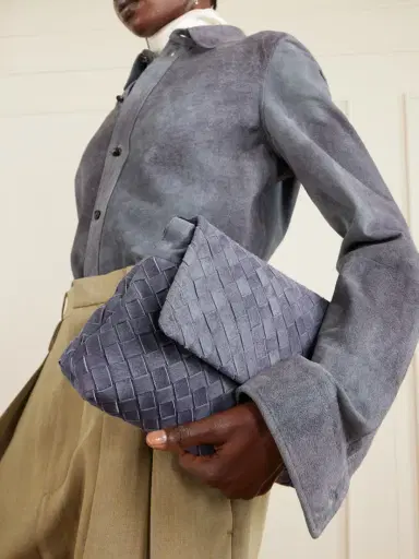 Bottega Veneta Giorno Intrecciato Suede Shoulder Bag | Thumbnail 2