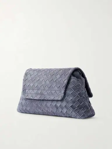 Bottega Veneta Giorno Intrecciato Suede Shoulder Bag | Thumbnail 4