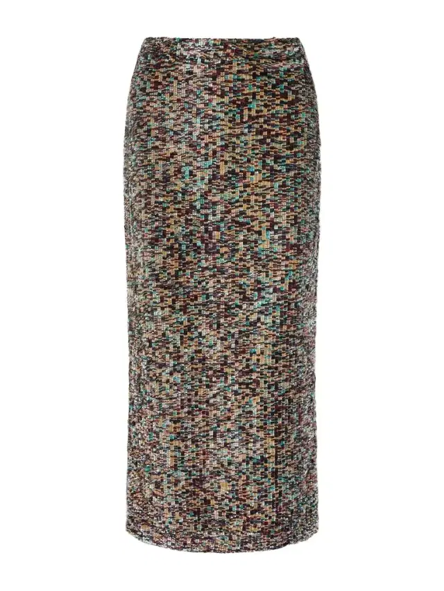 Sylkie Sequined Crepe De Chine Maxi Skirt